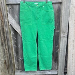 Good American 90’s Carpenter Denim in Summer Green